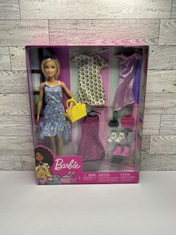 Barbie 11” Doll Summer Fashion Dress Clothes & Accessories Set New