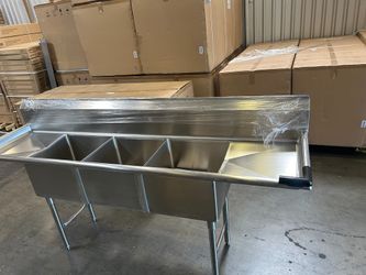 Brand New NSF NORDSTEEL Stainless Sink G16 Heavy Duty Commercial