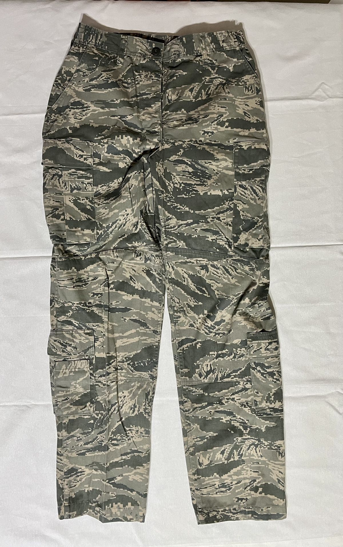 Air Force Military Camo Camouflage Pants Trouser button Fly Nylon Size 31 x 33