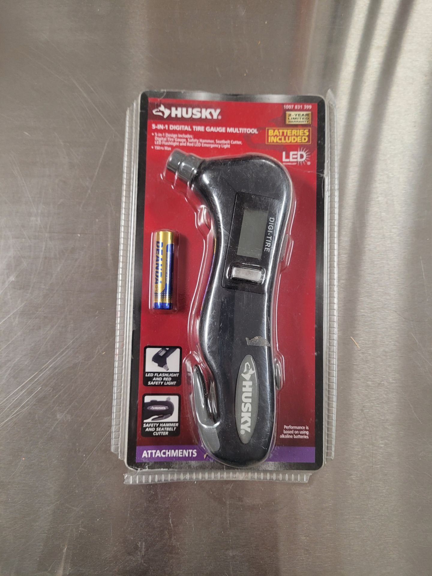 Husky 5 in 1 Digital Tire Gauge Multitool