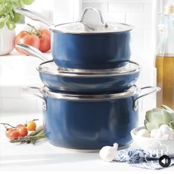Vajilla De Acero Inoxidable De Princess House De 6-qt 3-qt Y Sartén 🍳 De 10”