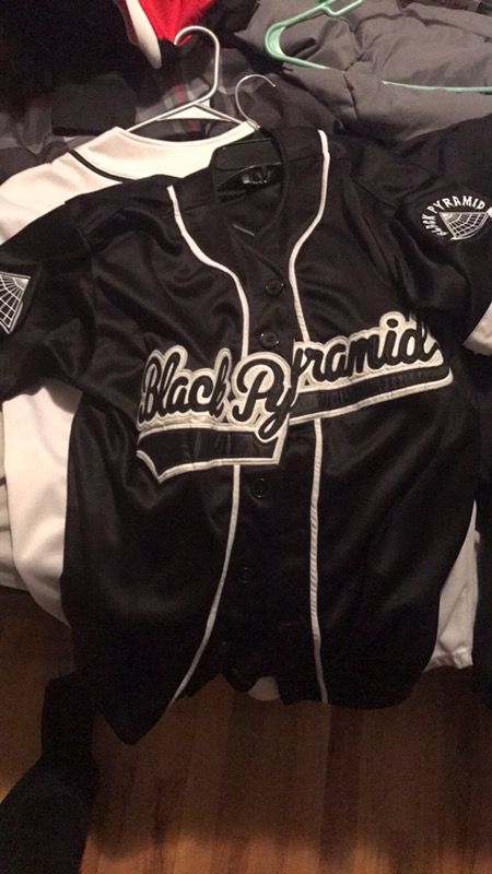 Black pyramid baseball jersey