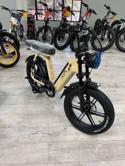 Assembled and Ready to Go TST® R7 Moped Style 1500W Full Suspension Electric Cargo Bike | 2026 New Model