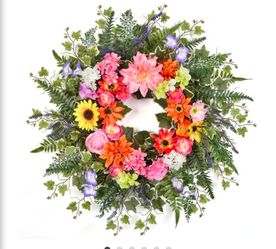 Corona de flores artificiales  para adornar