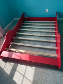 Red race car bed full size