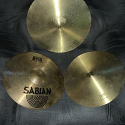 Drum Cymbals Rocks 16” Rocks 14” Sabian 14” All In Good Condition 
