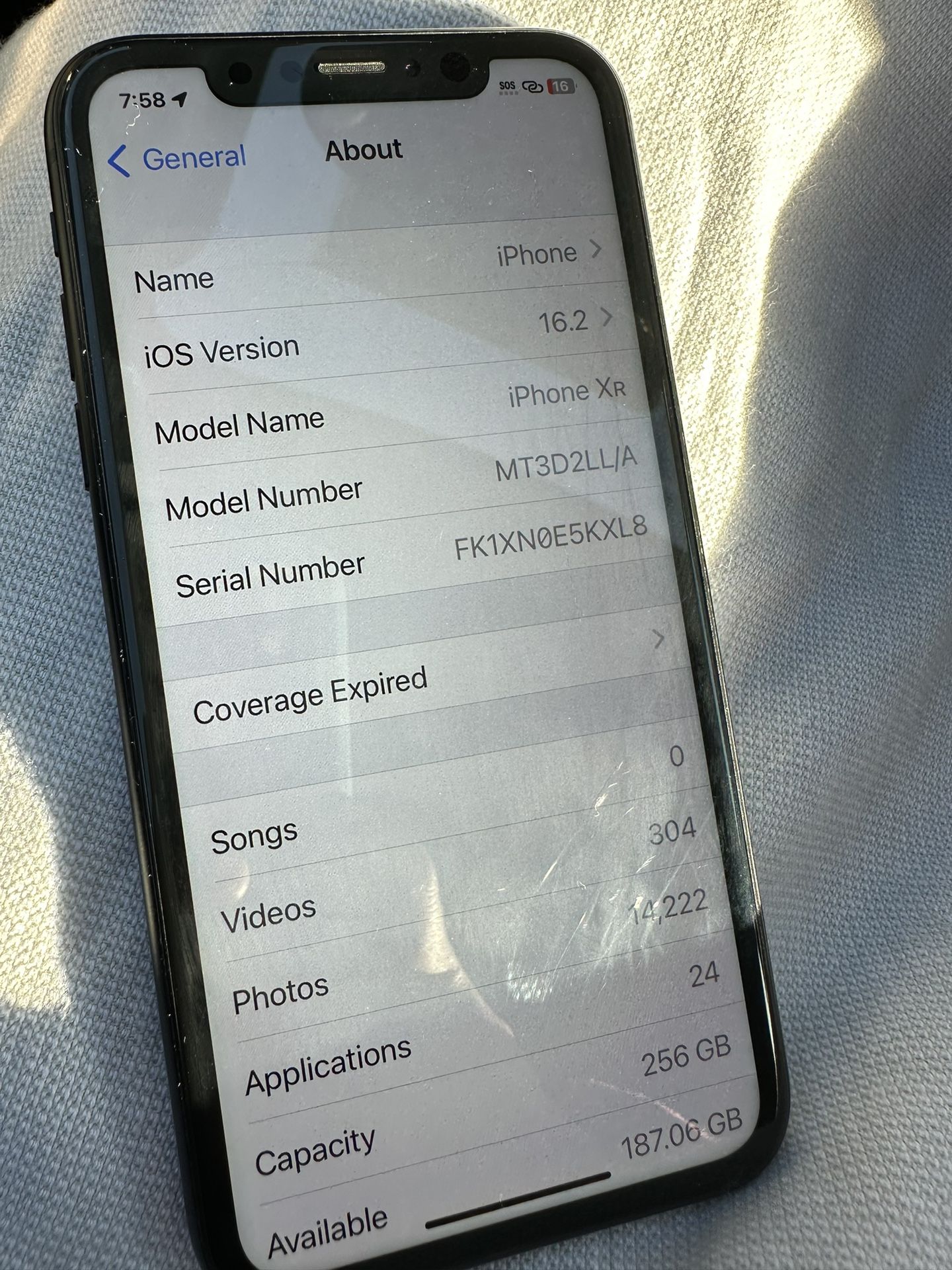 USED iPhone XR 256 GB with Original Box