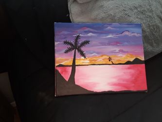 Sunset painting( hand painted)