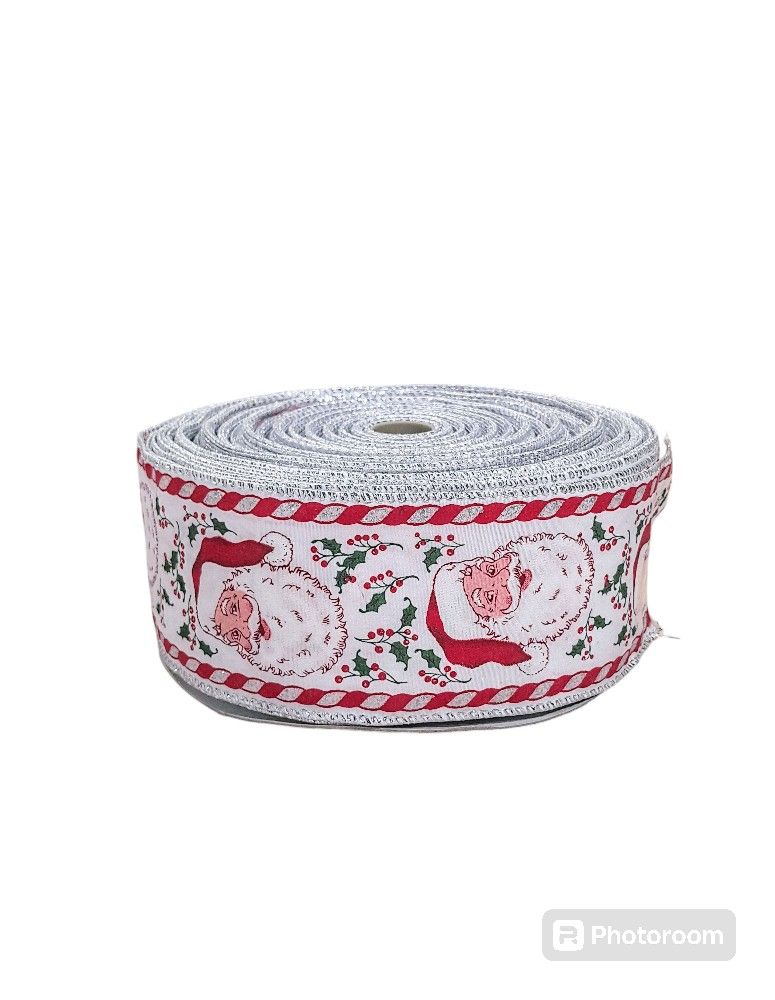 Christmas Santa Wire Edge Ribbon Lot