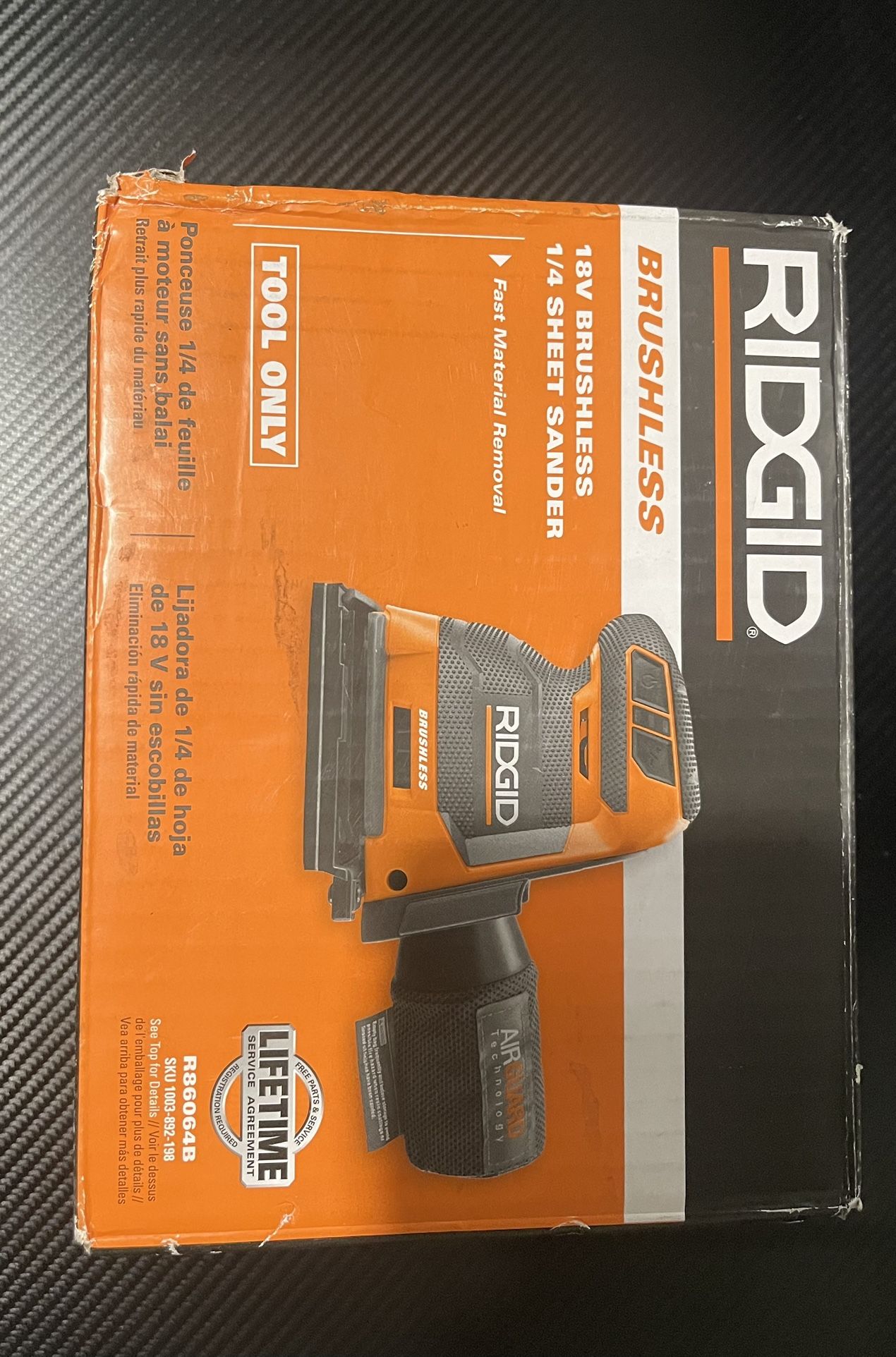 Ridged BRUSHLESS 18V BRUSHLESS 1/4 SHEET SANDER
