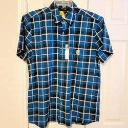 New Carhartt Blue Plaid Shirt - Men's Large