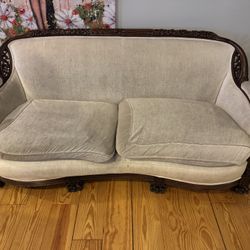 Beige Victorian Couch