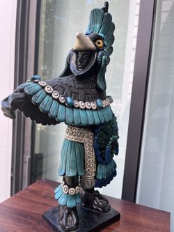 Azteca Figure.  Warrior From Mexico  12” Tall