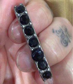 Gothic Jewelry Triple Stud Ring 3d Studs Silver Tone