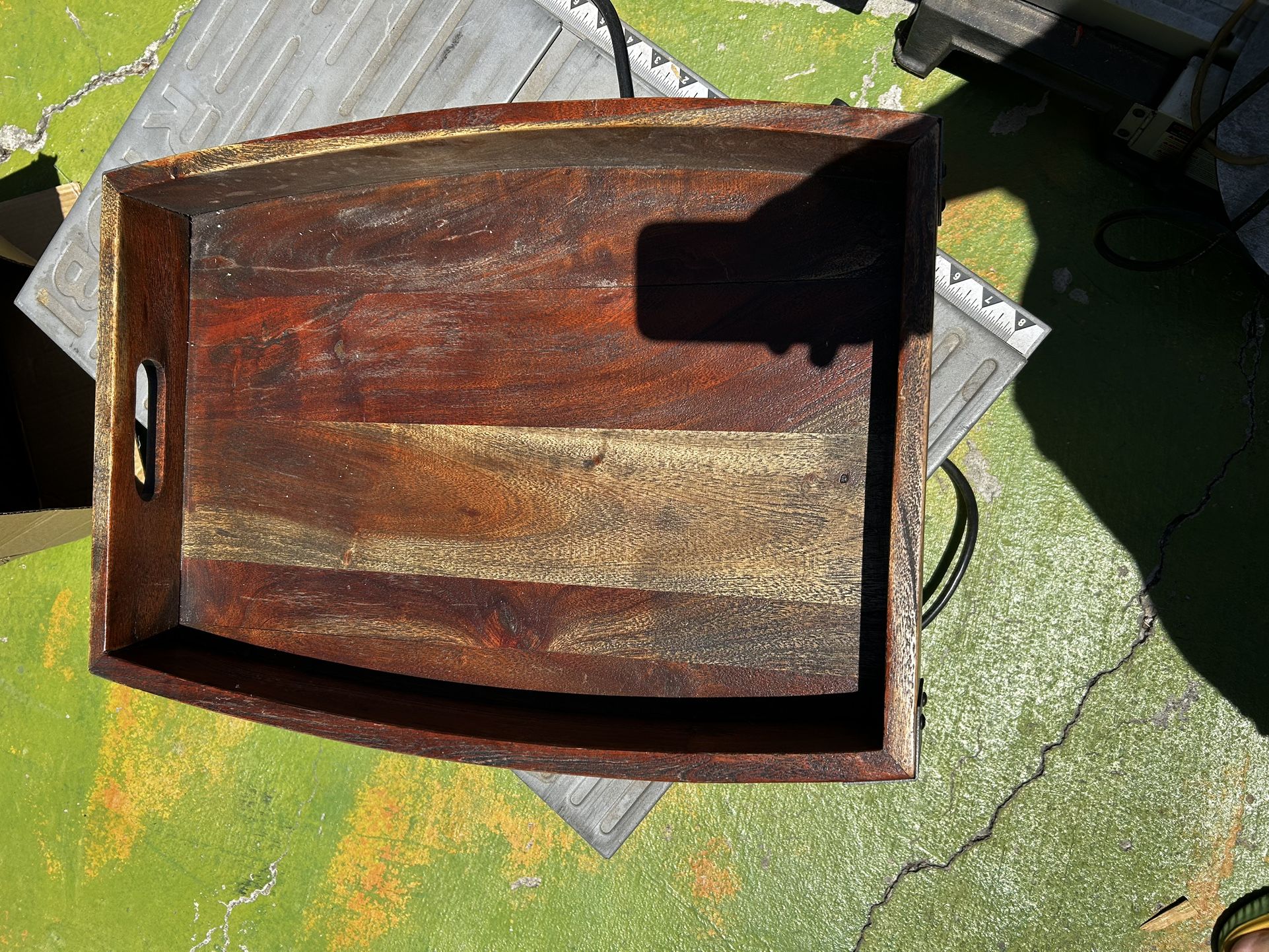 Brand New 100% Wood Tray Heavy Duty