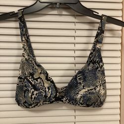 Snake Print Bikini Top
