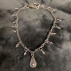 Tibetan Style Ankle Bracelet - Stainless Steel - Handmade 