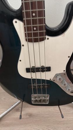 Black 4-String Electric Bass Guitar