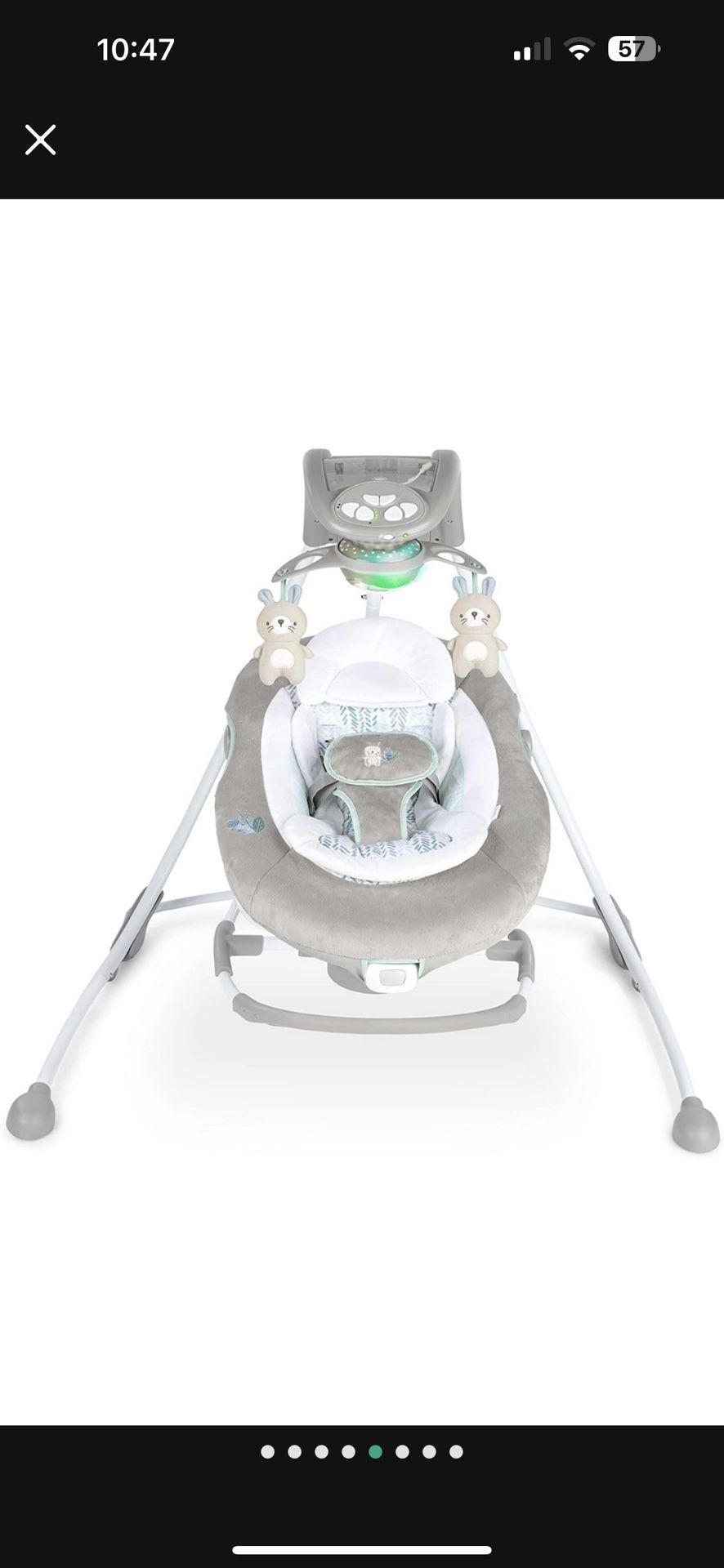 Ingenuity InLighten 2-in-1 Baby Swing & Rocker