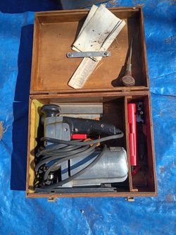 Vintage Electric Jigsaw in Wooden Case