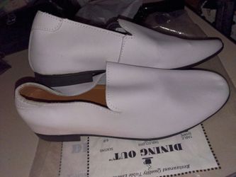 White leather loafers size 40