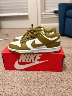 Nike Dunk Low White Olive Sneakers size 10