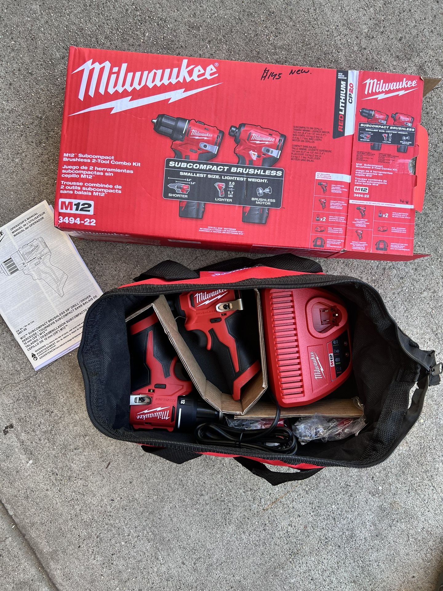 Milwaukee M12 Sub-Compact Brushless 2-Tool Combo Kit