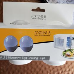 Fortune 8 Microwave Egg Cups, New