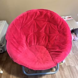 Foldable Disk/Round Cushioned Chair