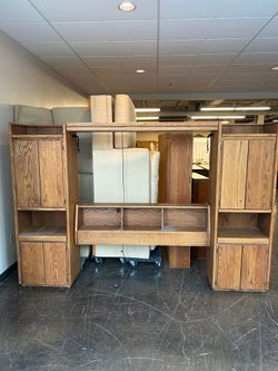 Large Oak Entertainment Center