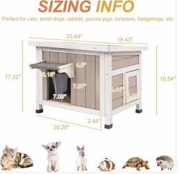 22.44" L Small pet’s House, Outdoor Weatherproof Small pet Enclosure
