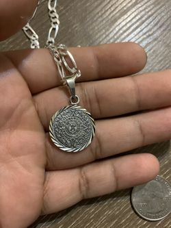 Silver chain and pendant