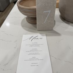 Stone Table Numbers