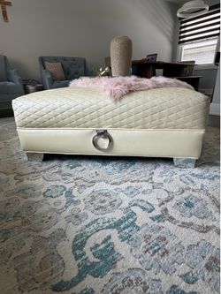 Leather Ottoman