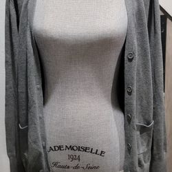 Warm Grey Cardigan With Pockets