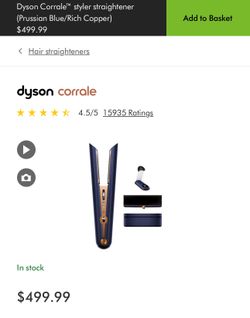 Dyson hair straightening iron