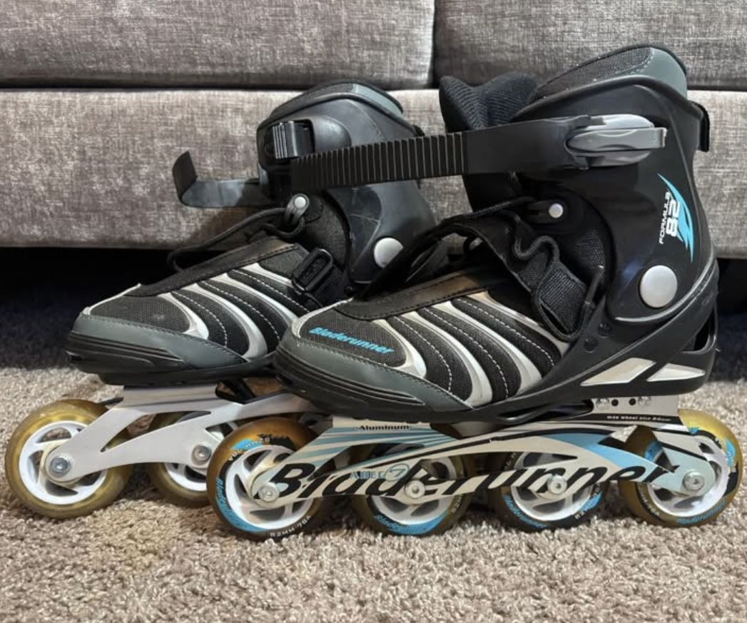 Bladerunner Formula 82 Black Silver Teal Inline Skates Rollerblades - Women's Size 7
