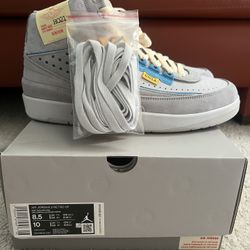 nike jordan 2 union grey fog size 8.5 