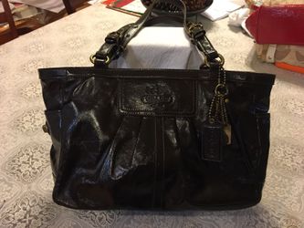 Dark brown coach purse