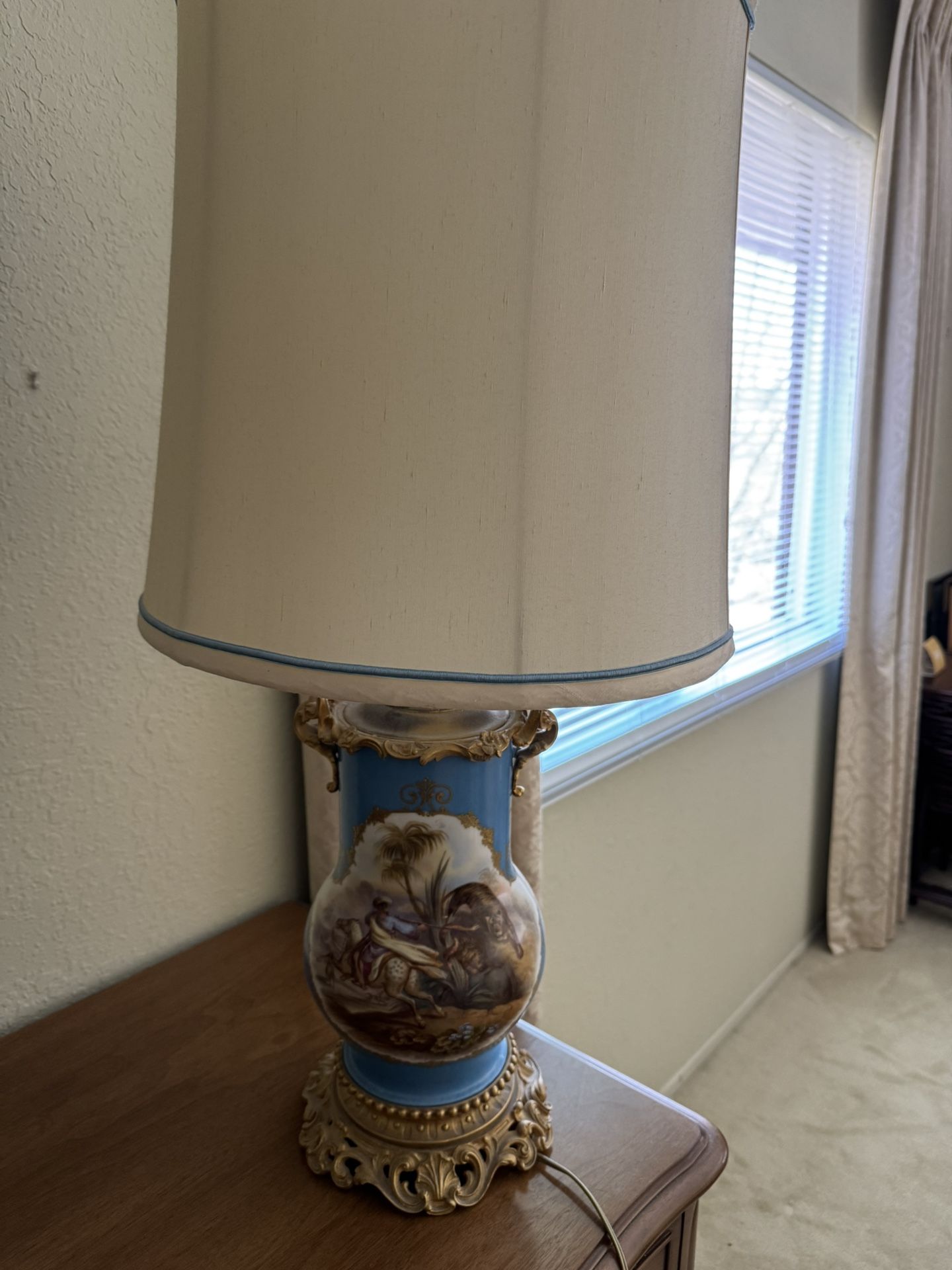 Early 1900s Vintage French Sevres Lamp