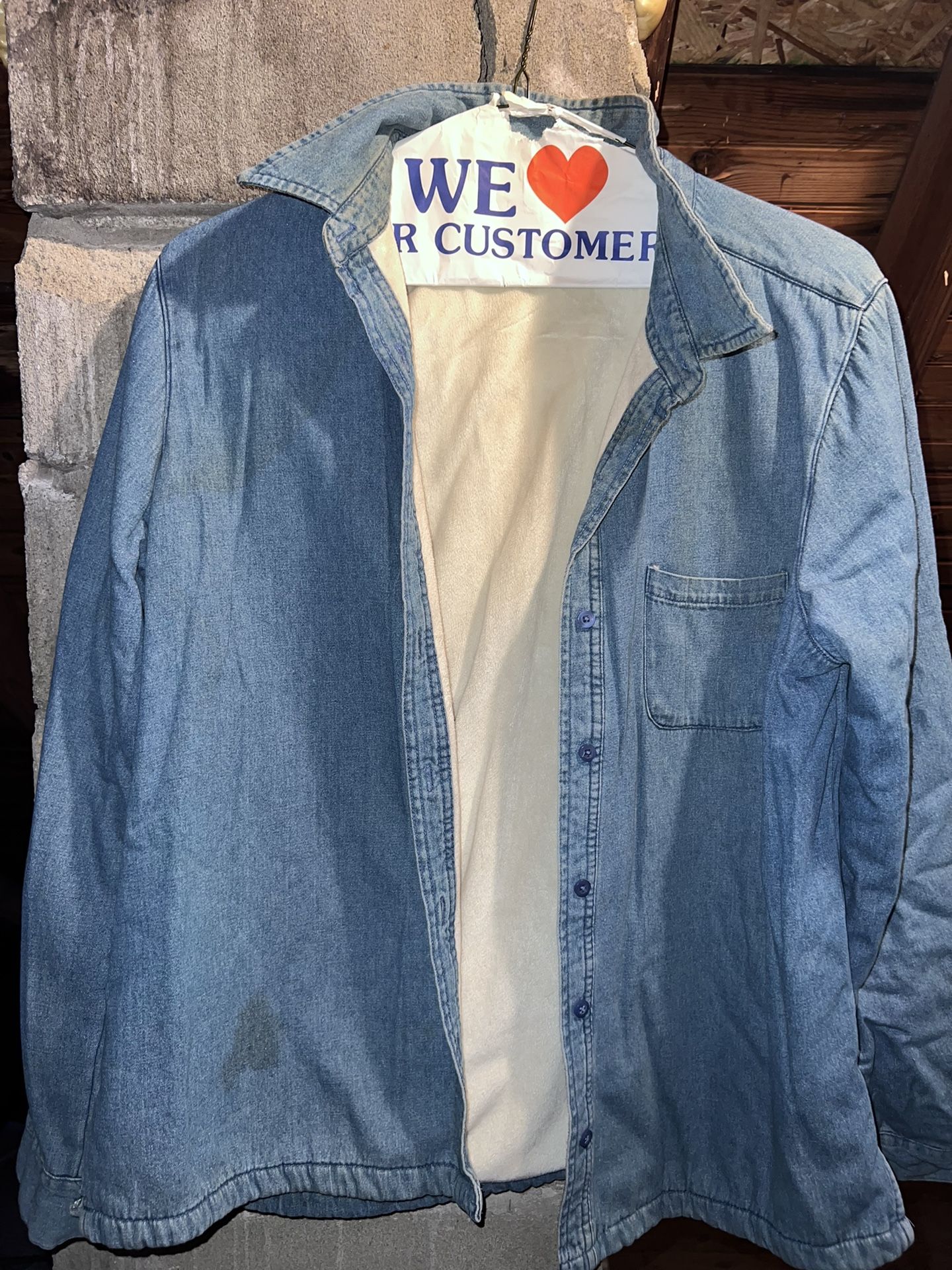 Denim Shirt. Fleece Lined