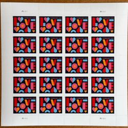 10 X 2021 Love Stamp Holiday Celebration Stamps Vintage Scoot # 5543 Total 200 Stamps