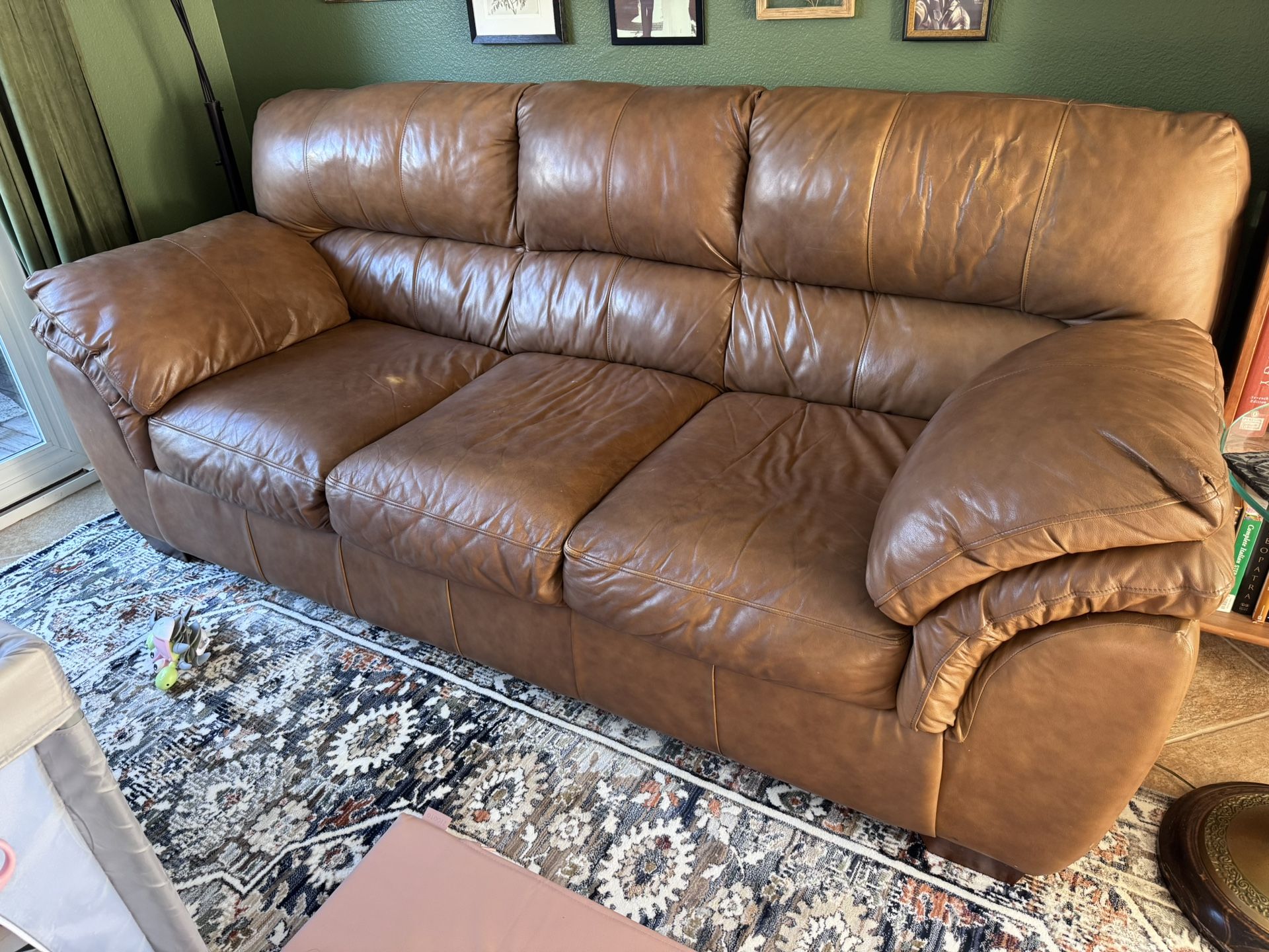 Brown Leather Couches 