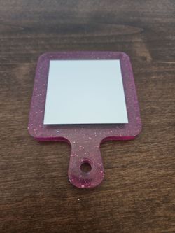 Handmade Glitter Resin Mirror Kawaii Gift  Cute Desk Accessory  Toastecandy