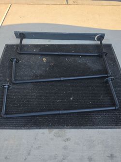 Black metal rack