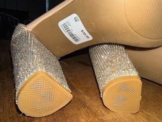 Rhinestone Embellished Heels Size 10
