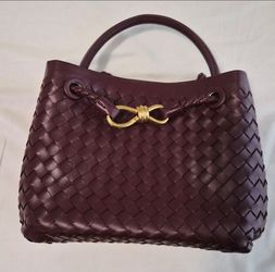 Burgundy vegan leather bag