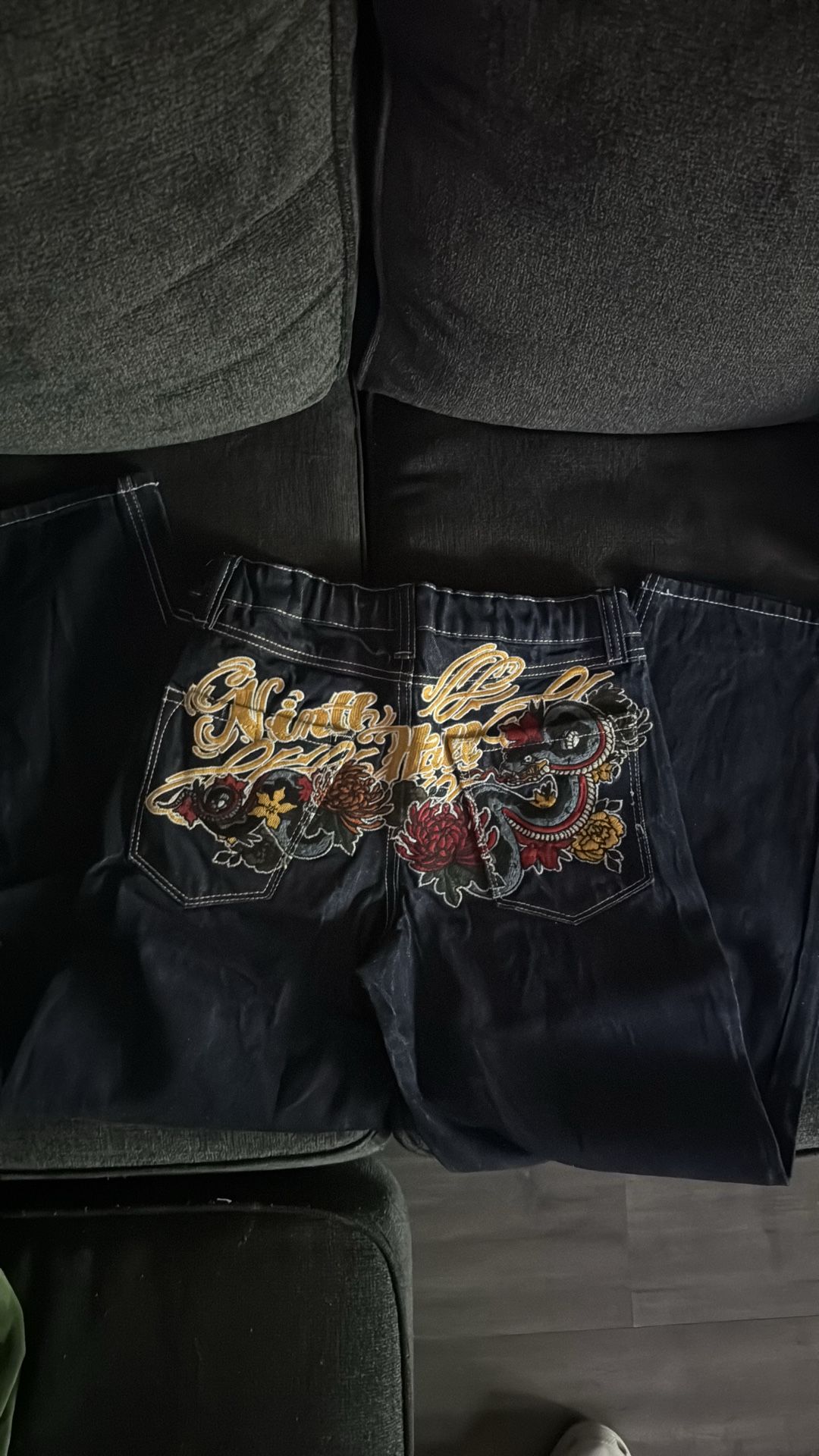 Ninth Hall Kids Ambush Dragon Dark Blue Loose Fit Jeans