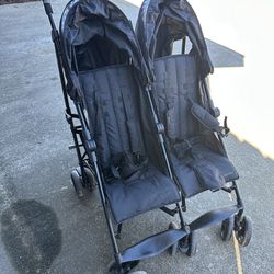 Double Stroller Umbrella Fold