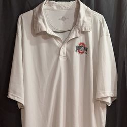 Ohio State University White Polo 2XLT